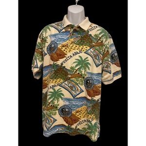 Kahala Mens Polo Shirt Havana Cuba Cigar Tabaco‎ Caribbean VUELTA ABAJO EUC M